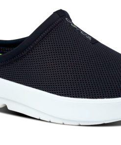 Men's OOcoozie Sport Mule - White Black